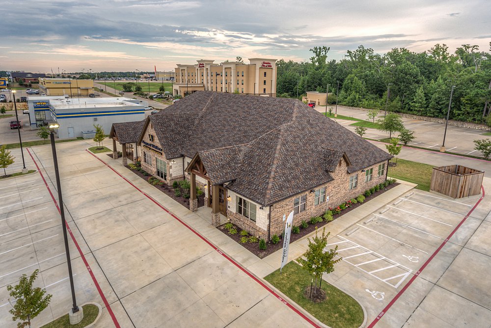 Aerial Photography - August Wallace Eyecare Associates - Longview, TX - Scott Hamilton Custom Builder